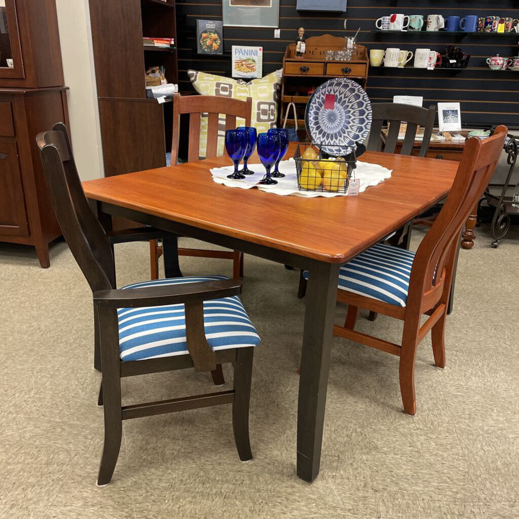 Daniel's Amish Dining Table w/Custom Upholstered Chairs