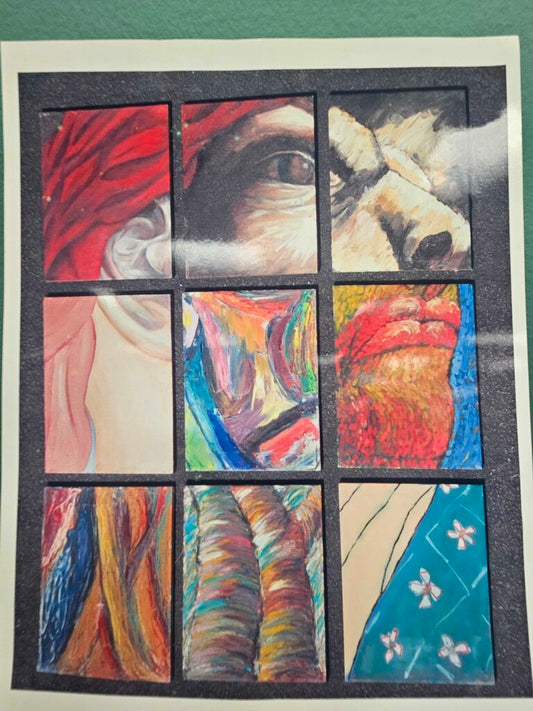 "Study of the Masters" by Leanne Bard (9 Canvas Panels)