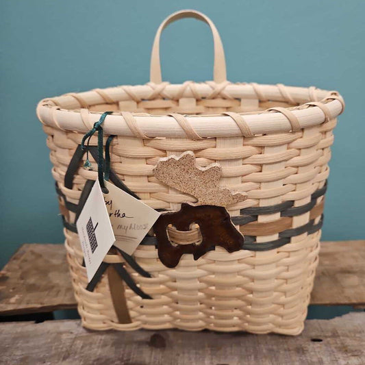 Handmade Basket Designs "Buckle My Moose" Wicker Decorative Basket