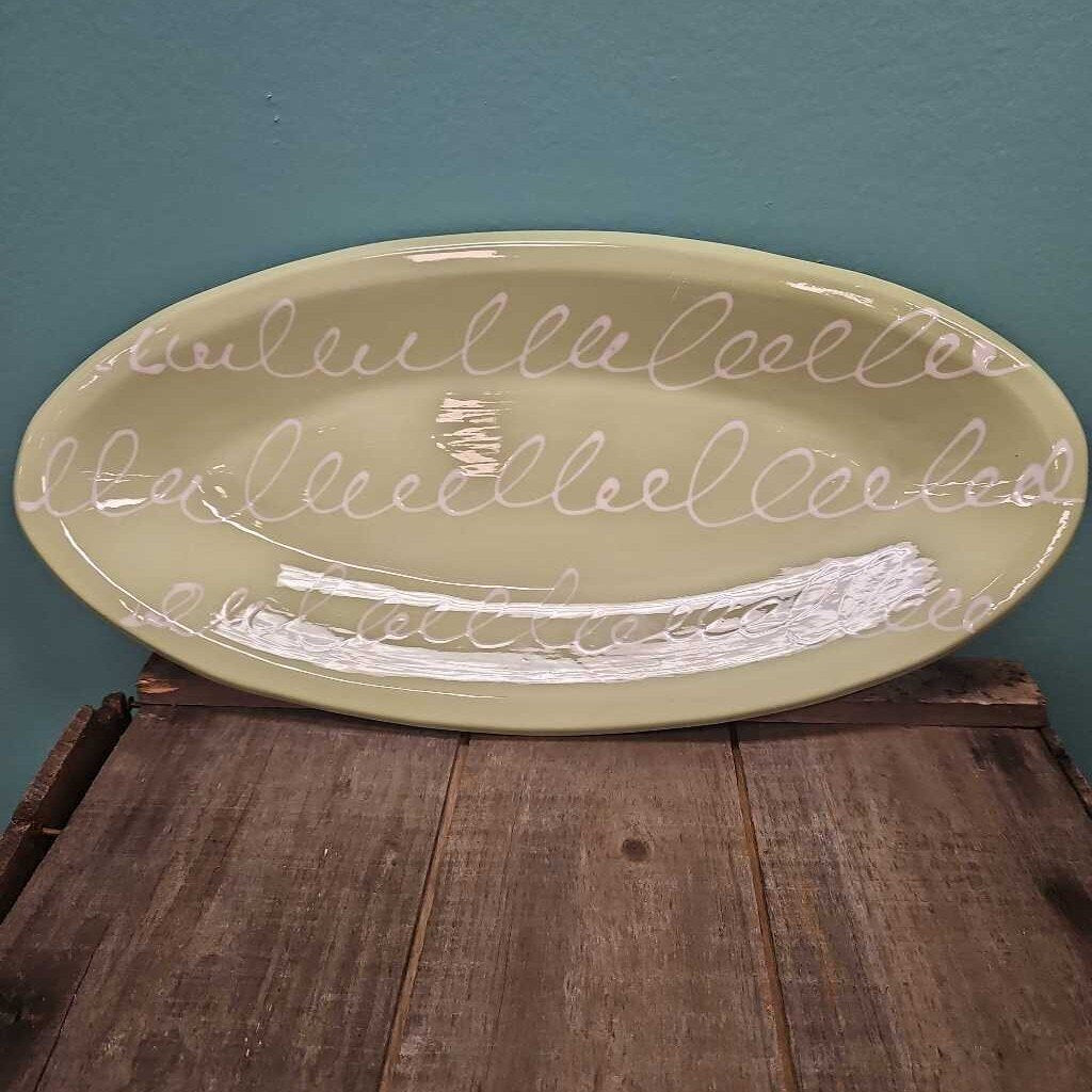 Jill Rosenwald Ceramic Serving Plate with Scribble Design