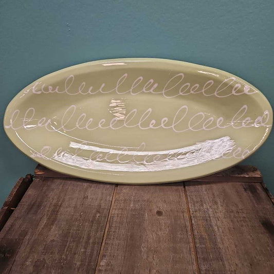 Jill Rosenwald Ceramic Serving Plate with Scribble Design