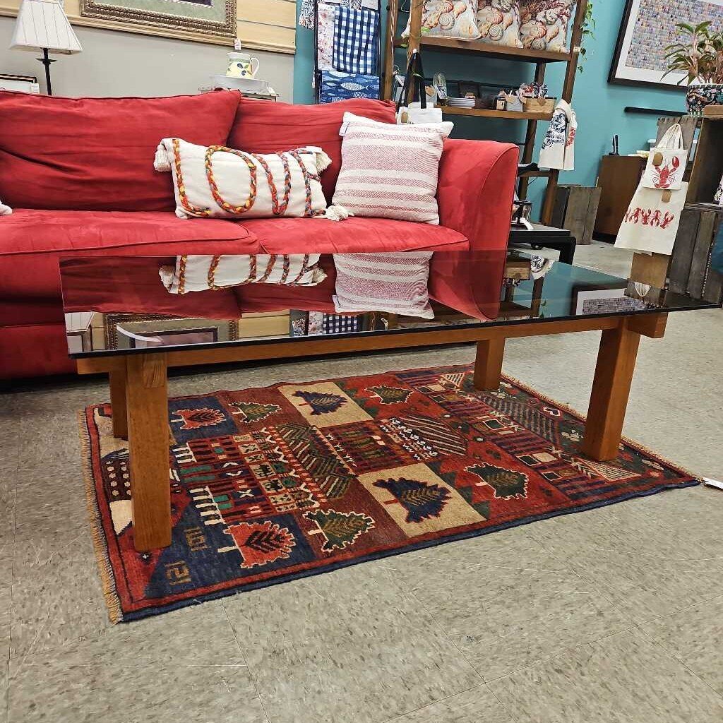 Solid Wood & Glass Coffee Top Coffee Table