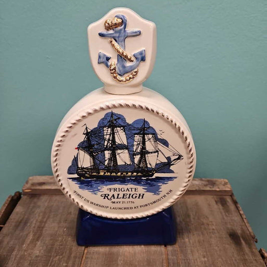 Royal Halburton Frigate Raleigh Commemorative Ceramic Liquor Decanter
