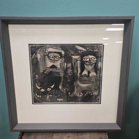 Monochome Charcoal Abstract - Original