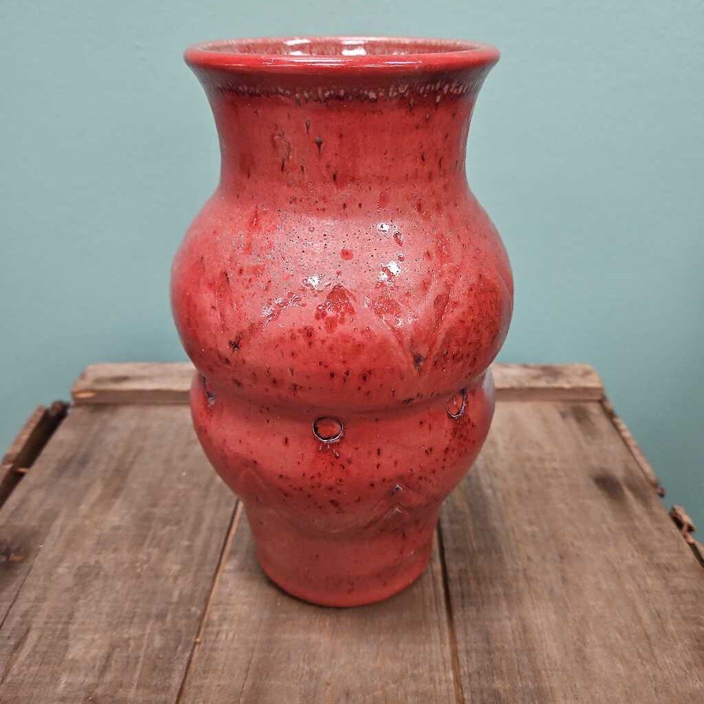 Studio Pottery Oxblood Glazed Vase