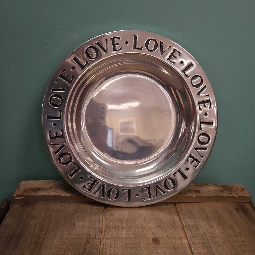 Wilton Armetale "Love Plate" in Pewter