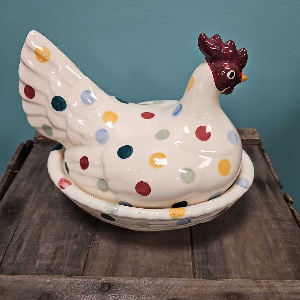 Emma Bridgewater Ceramic Polka Dot Hen on Nest