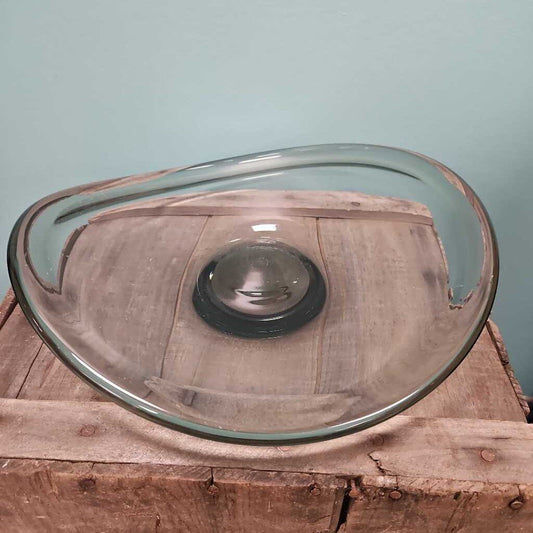Holmegaard Per Lutken Ovoid Gray Glass Bowl - Signed