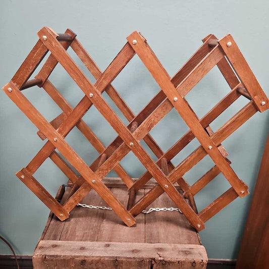 Accordion Style Wooden 8-Bottle Wine Rack
