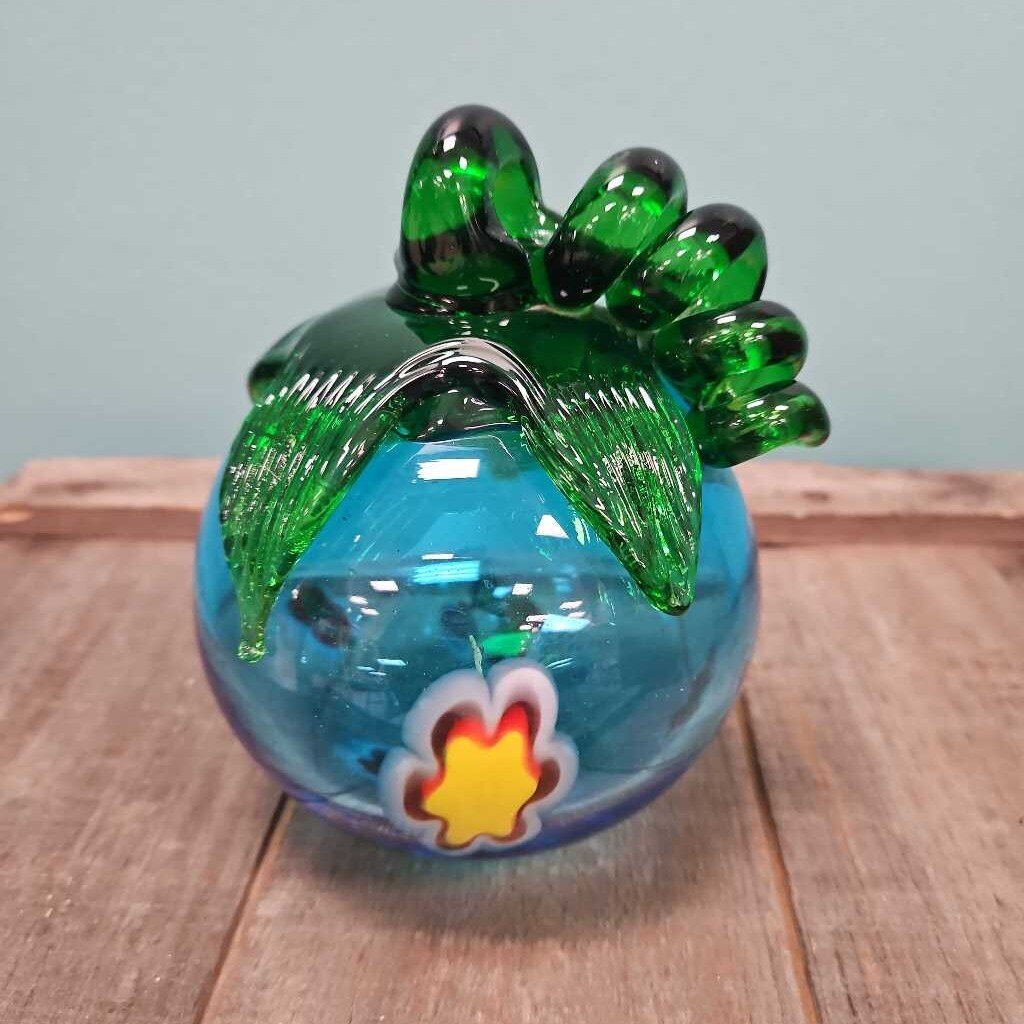 Hand Blown Art Glass Blueberry