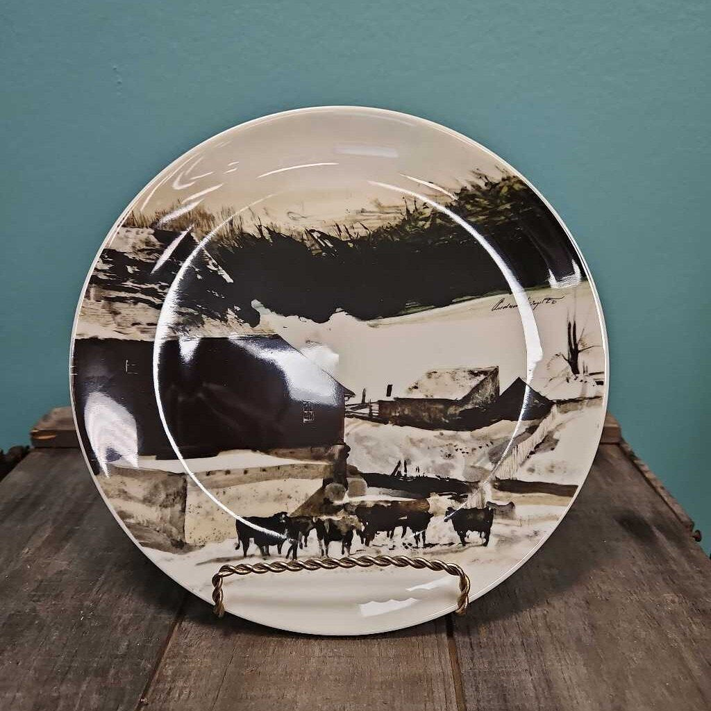 Andrew Wyeth Collectors Plate for Georg Jensen "The Kuerner Farm"