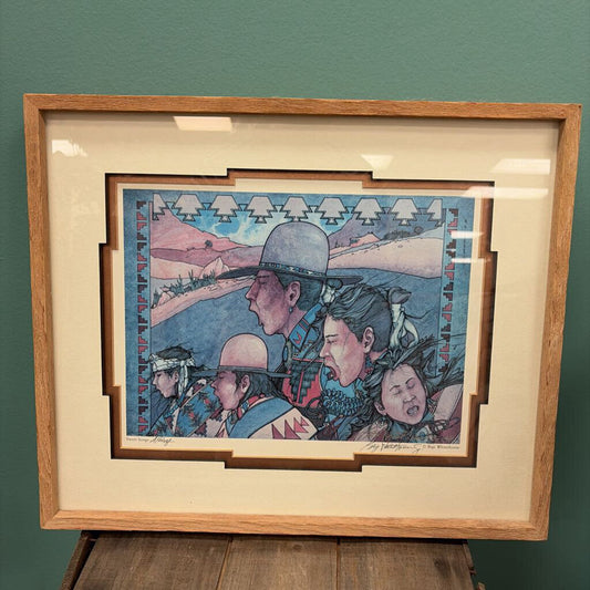 "Sweet Songs," Signed Limited Edition Native American Artwork by Navajo Artist Baje Whitethorne