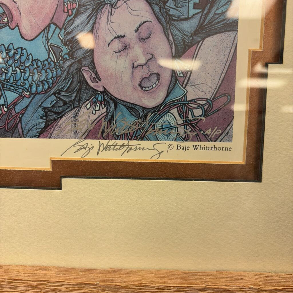 "Sweet Songs," Signed Limited Edition Native American Artwork by Navajo Artist Baje Whitethorne