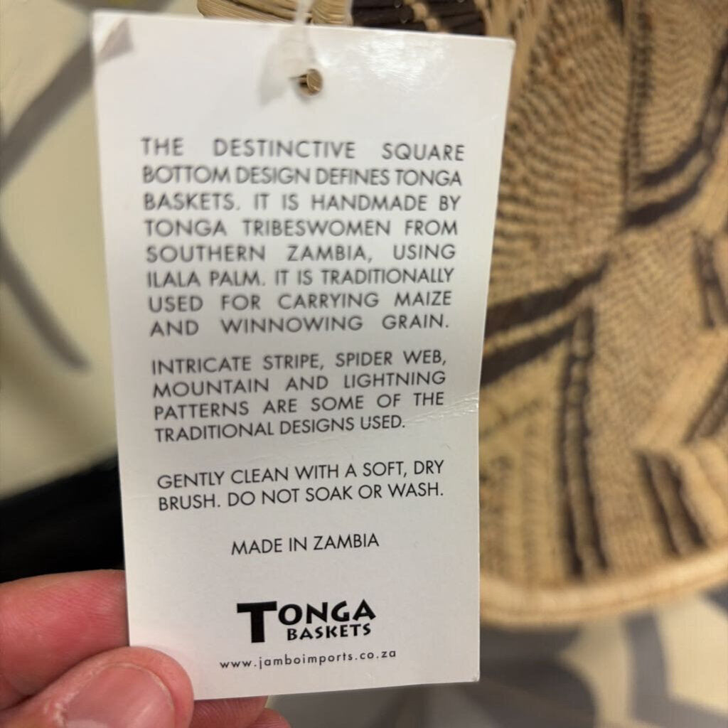 Decorative XL Tonga Basket, Made in Zambia