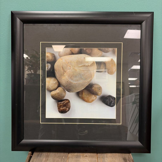 Framed Picture of Pebbles, set of 2