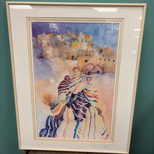 Framed Watercolor Painting, Signed by Lorraine Pszczola