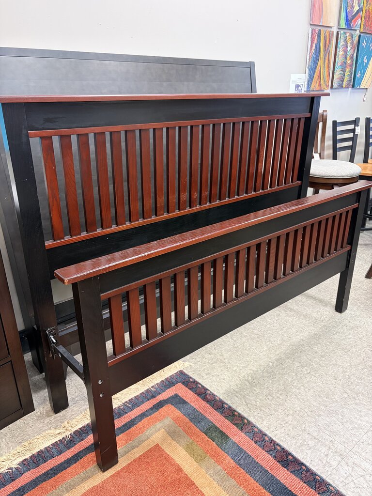 Mission-style Solid Wood Queen Bed