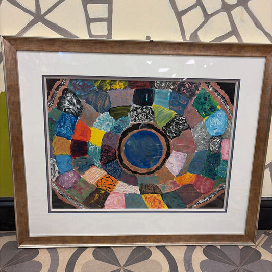 Colorful "Mosaic" Acrylic Original Framed Artwork