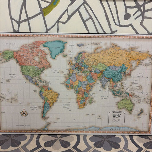 Map of the World Artiplaq Wall Art