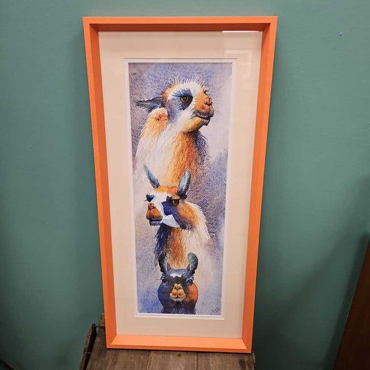 Original Watercolor by Jose Cosco - Llamas