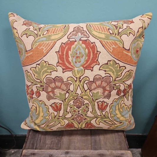 Floral Jacobian Style Decorative Down Pillow