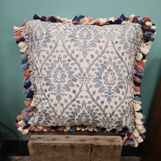 Decorative Down Throw Pillow with Tassels