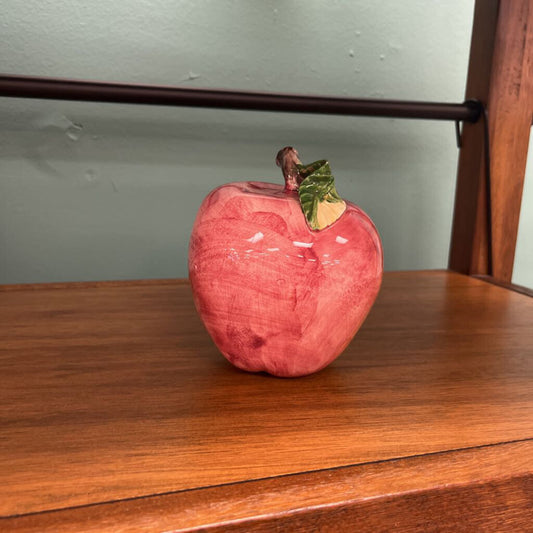 Vietri Made in Italy Glazed Ceramic Apple