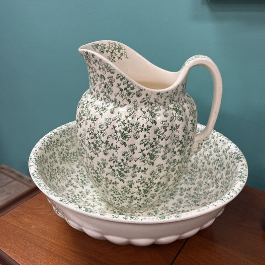 Mintons Selkirk Floral Design Pitcher and Wash Basin Set