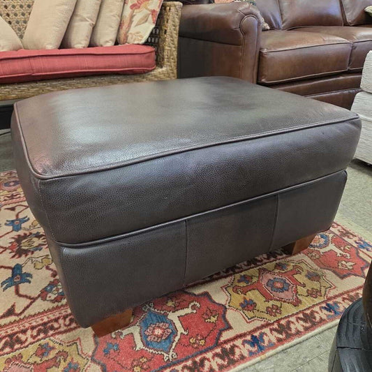 L.L. Bean Leather Ottoman