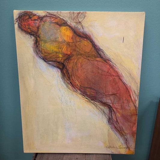 "Corps Interieur" Original Acrylic om Canvas