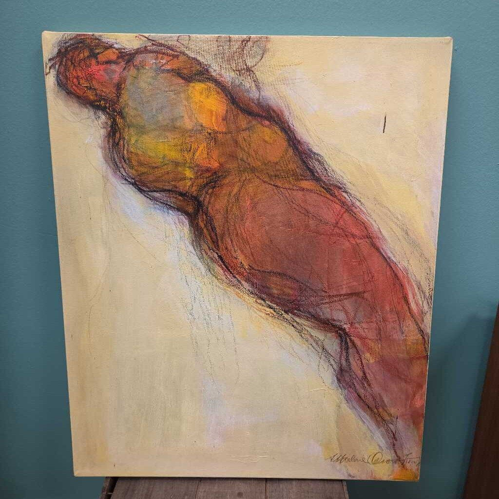 "Corps Interieur" Original Acrylic om Canvas