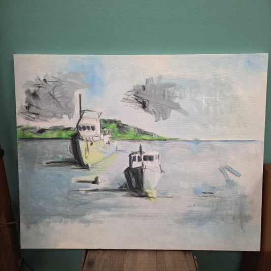 "Handy Boat - Falmouth ME" Original Oil on Canvas