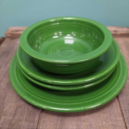Vintage Homer Laughlin Fiesta Ware - Forest Green - Partial Set (4pcs)