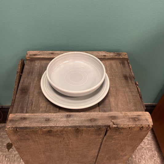Vintage Homer Laughlin Fiesta Ware - Grey - Partial Set (2pc)