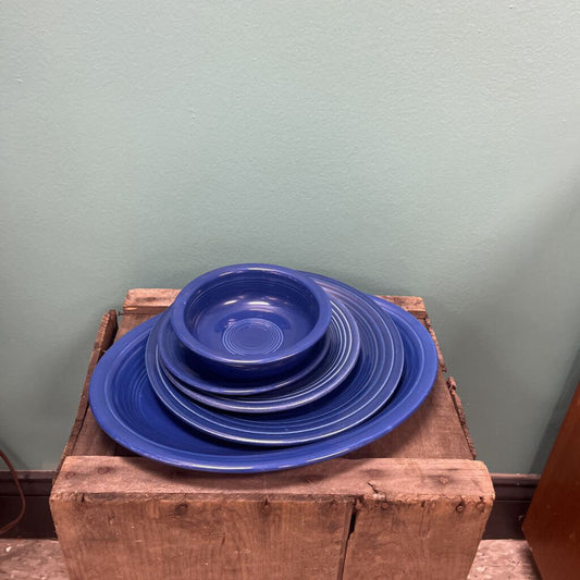 Vintage Homer Laughlin Fiesta Ware - Blue - Partial Set (5pcs)