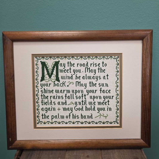 Framed Needlepoint Irish Blessing