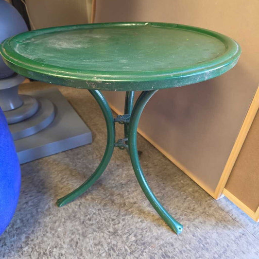 Green Metal Round Garden Table