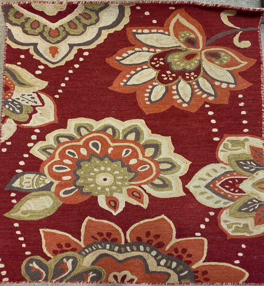 Grandin Road 100% Wool Hand Woven Pile Area Rug