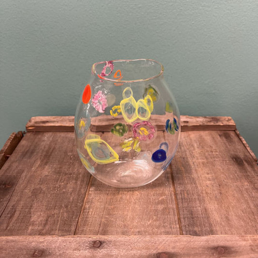 Hand Painted Glass Vase