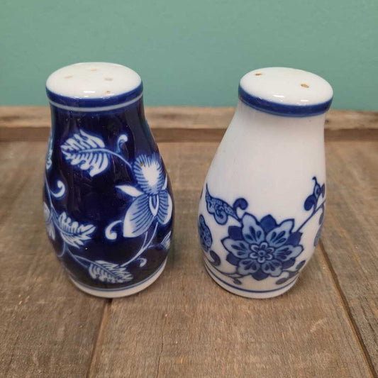 Pier 1 Imports Mandarin Porcelain Floral Salt & Pepper Shakers
