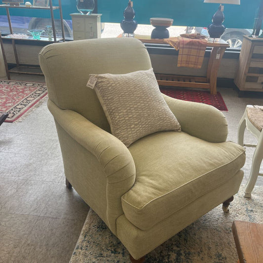 O. Henry House, Custom Upholstered Armchair, Down Cushions