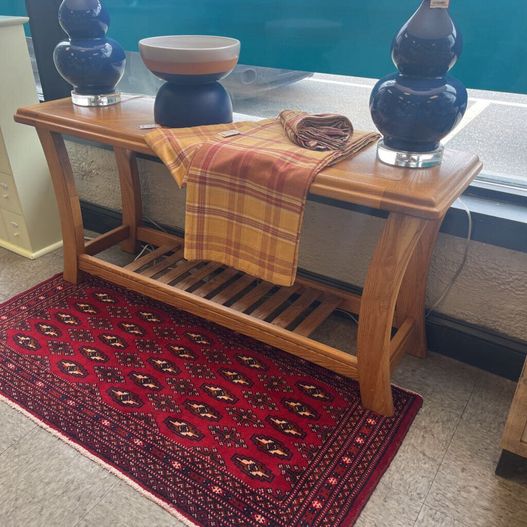 MCM Oak Entryway Table