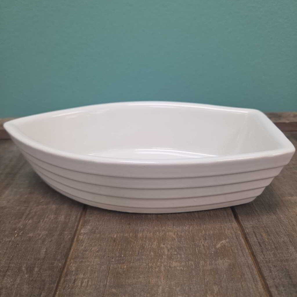 Porcelain Boat Shaped Gratin Dish - Set of 8