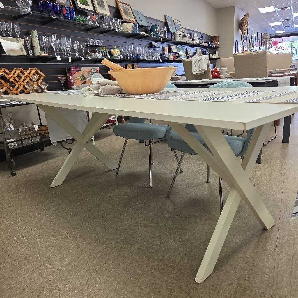 Maine Cottage White Cross Leg Dining Table