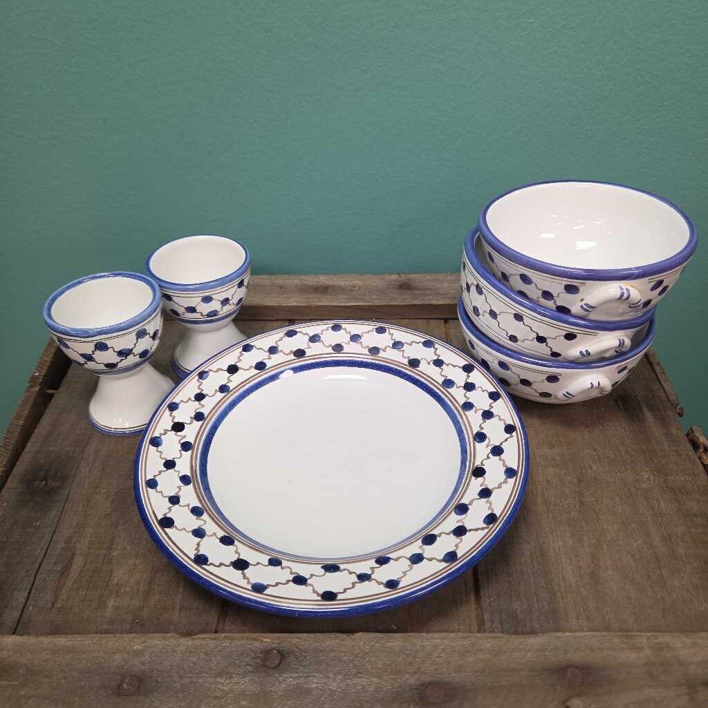 Vintage Zsurizte a Nepi Iparmuveszeti Tanacs Breakfast Set - 6 pcs