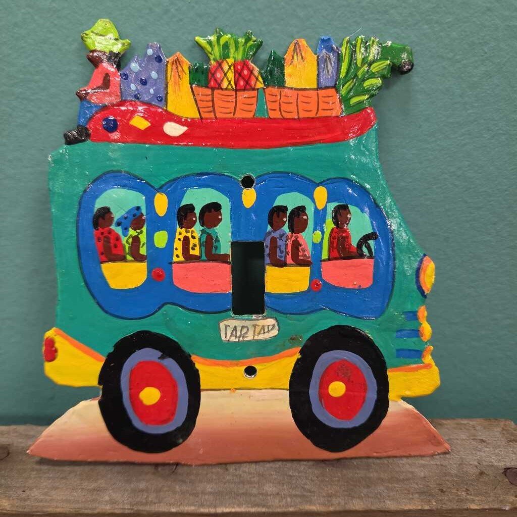 Haitian Folk Art Metal Light Switch Plate