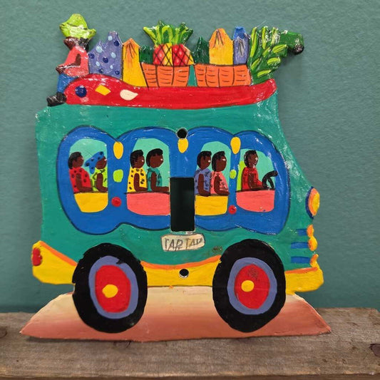 Haitian Folk Art Metal Light Switch Plate
