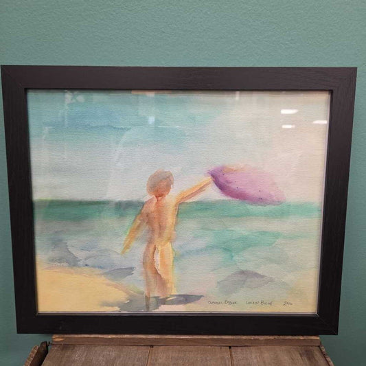"Summer Breeze" - Original Watercolor on Paper by Leanne Bard - Framed