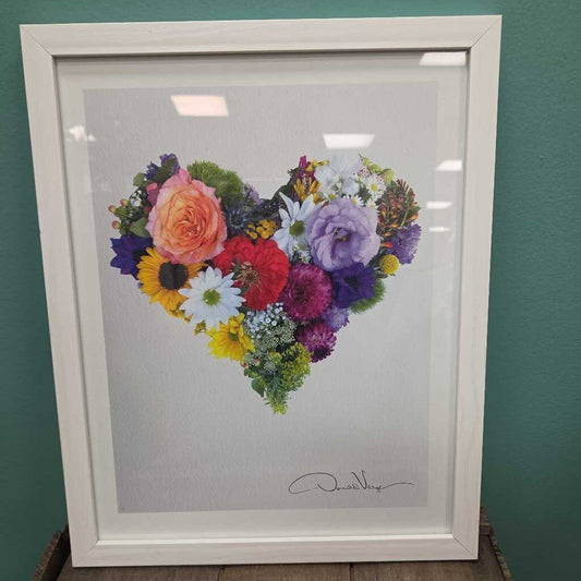 Heart of Flowers by Donald Verge - Framed Print