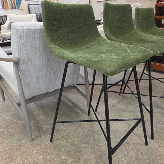 Poly & Bark Paxton 24" Velvet Counter Stool (3 Available)